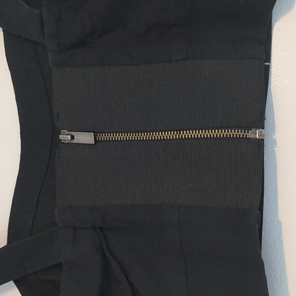 H&M Crop Top Women's SZ 10 Black and White Chevron Y2K Whimsigoth - Picture 4 of 8